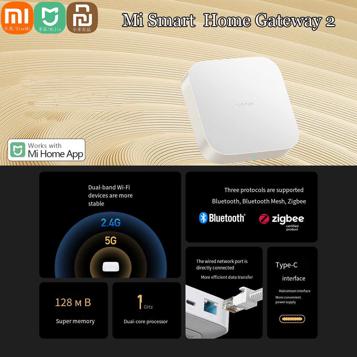 Smart Home Xiaomi Hub - Original Xiaomi Mijia Smart Home Hub
