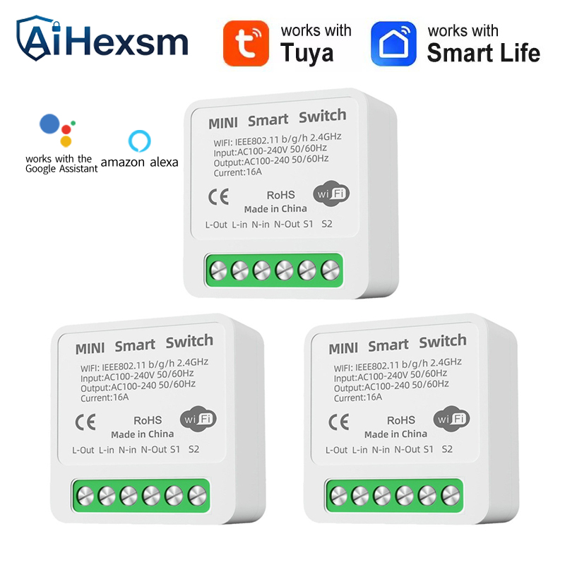 Smart Energy Monitor - 16A Tuya WiFi Smart Switch 2-way