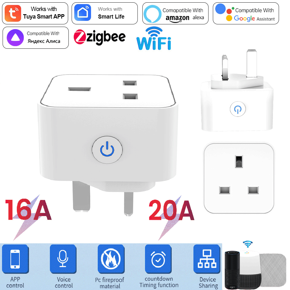 Tuya Wifi Socket - Tuya Smart Socket 16A/20A WiFi or