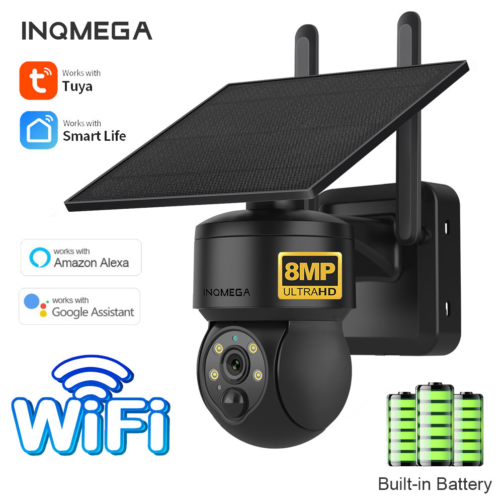 Smart Home Outdoor Camera - INQMEGA 8MP TUYA Solar Camera PIR