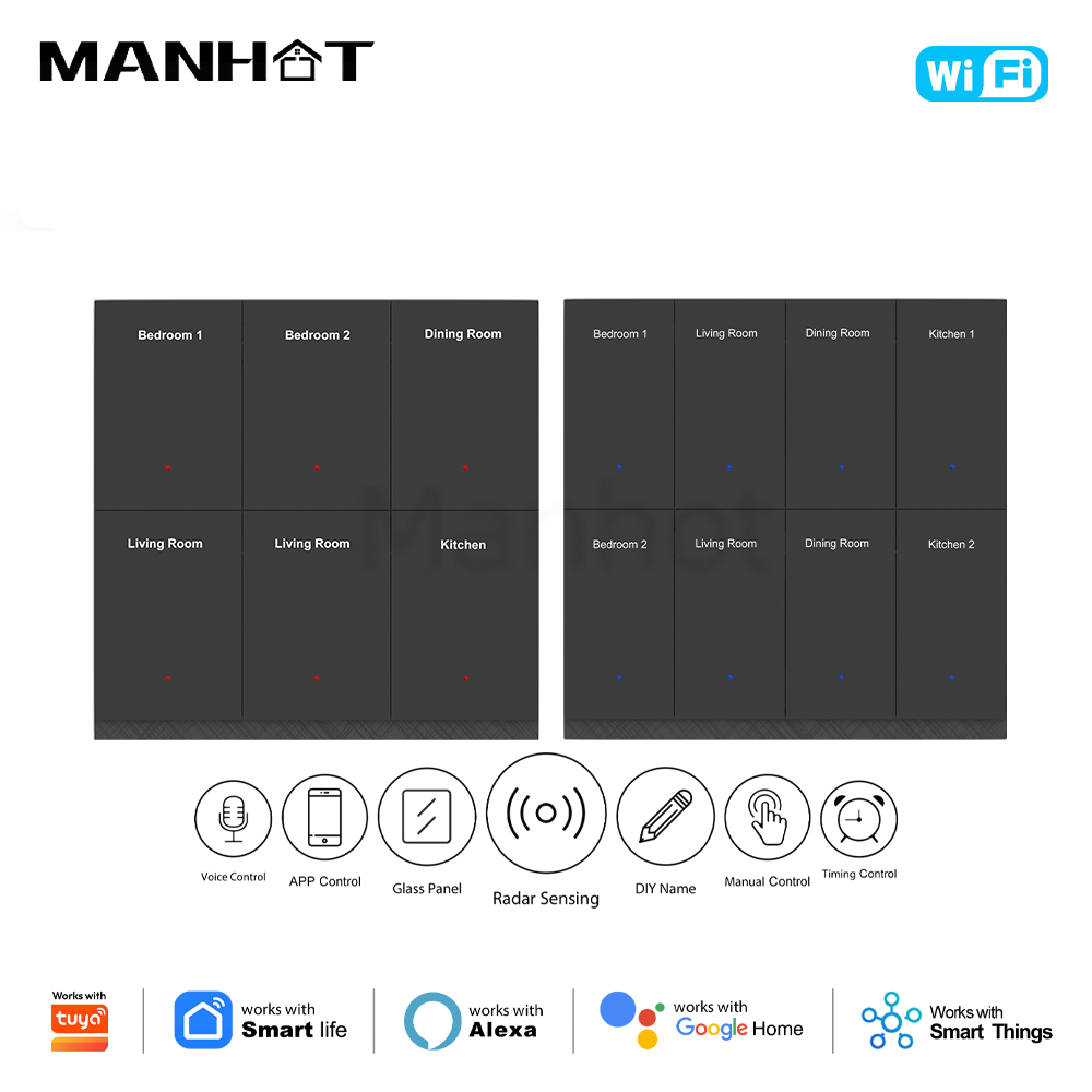 Tuya Wifi Socket - MANHOT WiFi Smart DIY Name Switch