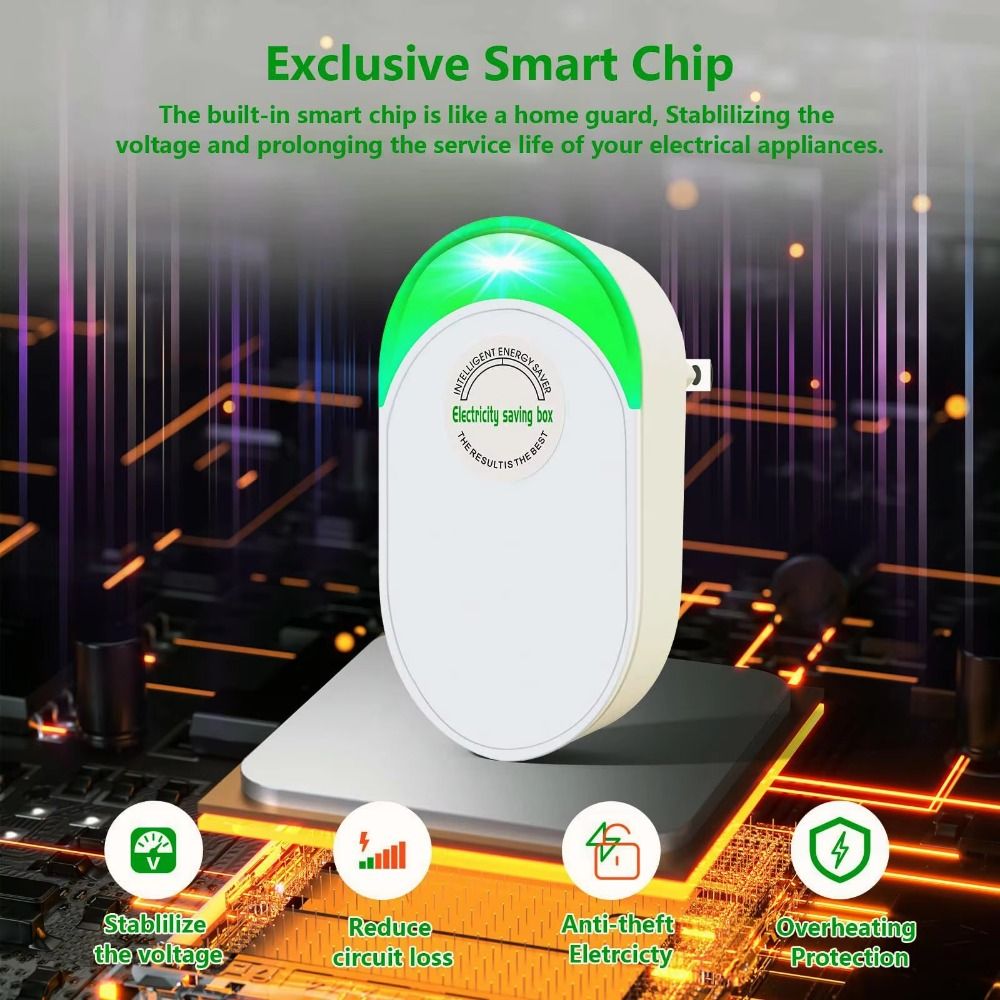 Smart Home Energy Management - US/EU/UK Adapter Electricity Saving Box Power