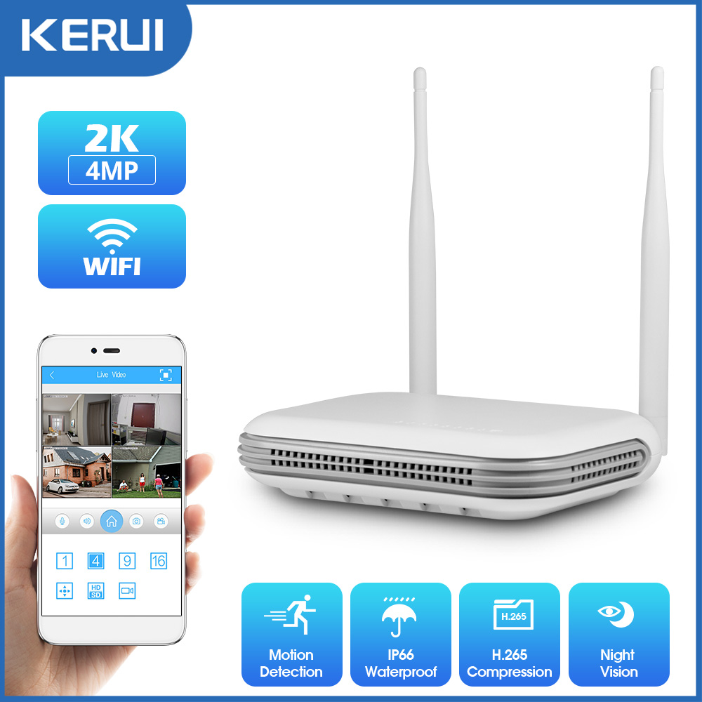 Smart Home Outdoor Camera - KERUI 2K 4MP Outdoor Full HD