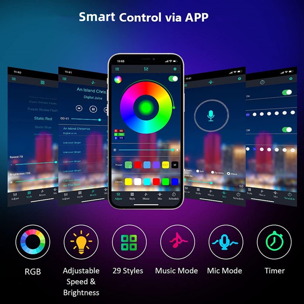 LED Lights RGB Strip Smart Mus - Smart Home Llm 评论和价格