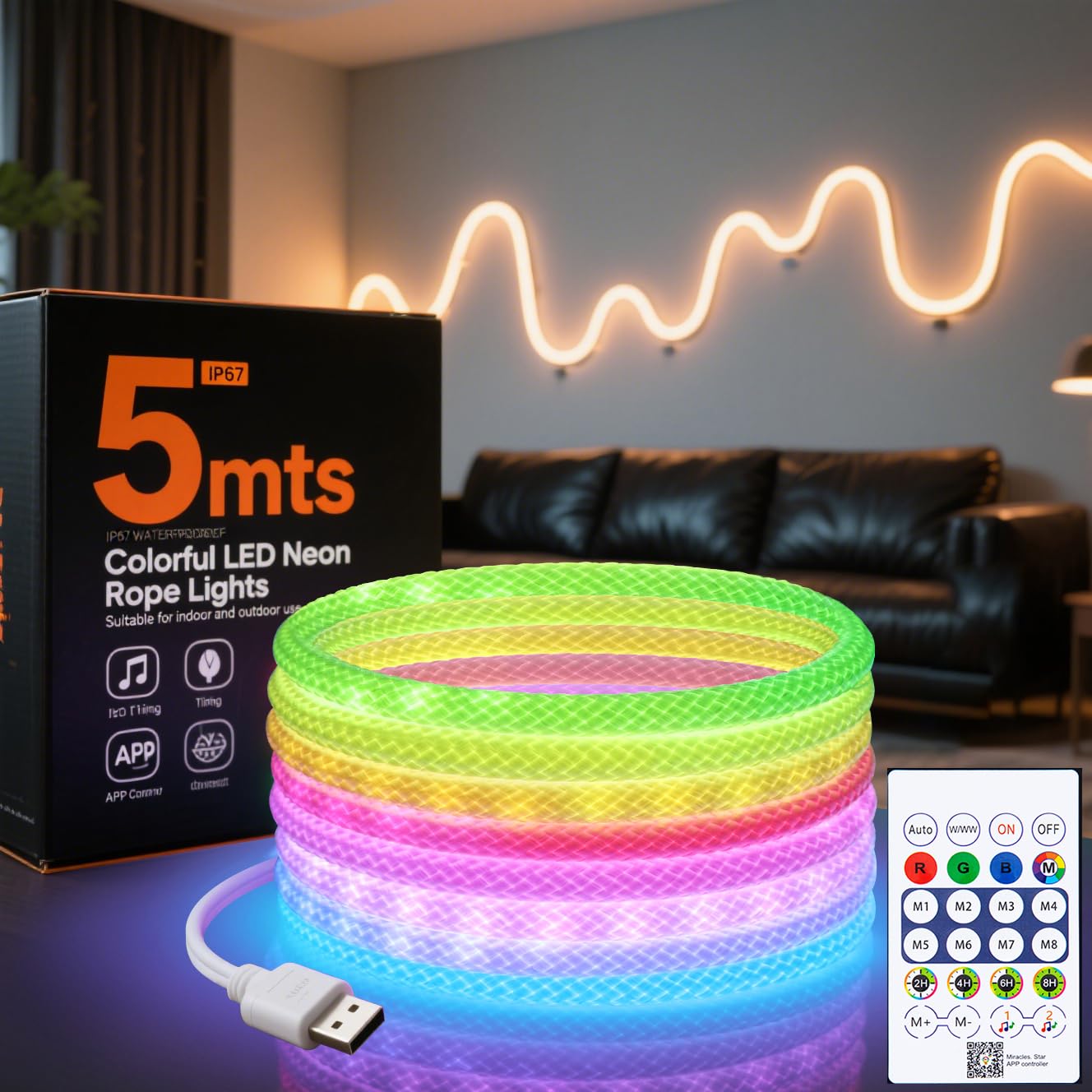 360 Degree Round RGBIC Neon LE - Smart Home Llm 评论和价格