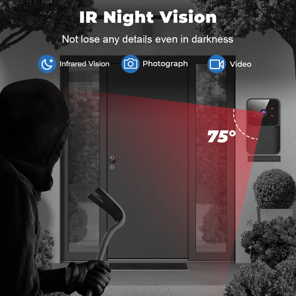 2026 WiFi Video Doorbell 1080P - Smart Home Outdoor Camera 评论和价格