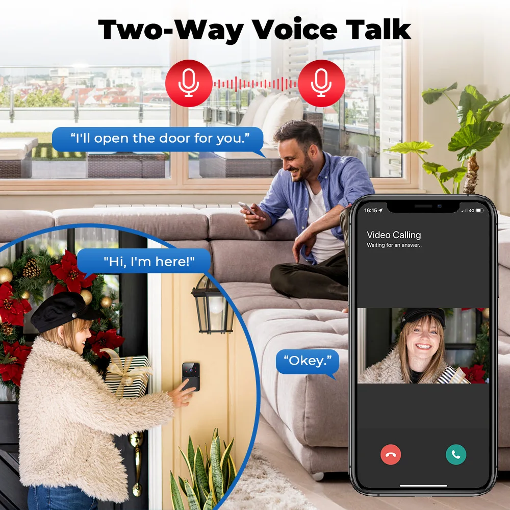 2026 WiFi Video Doorbell 1080P - Smart Home Outdoor Camera 评论和价格