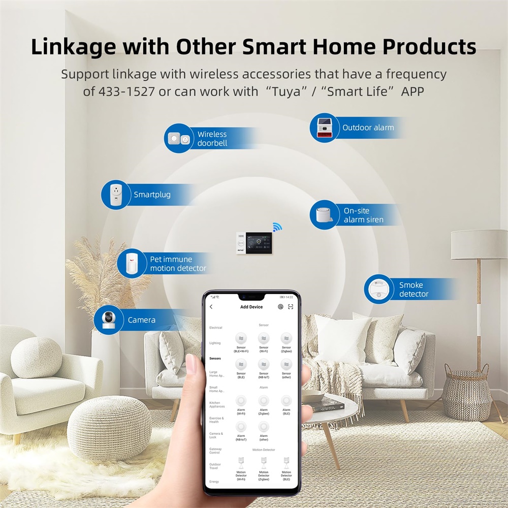 2.4G WIFI Smart GSM Alarm Syst - Smart Home Package 评论和价格