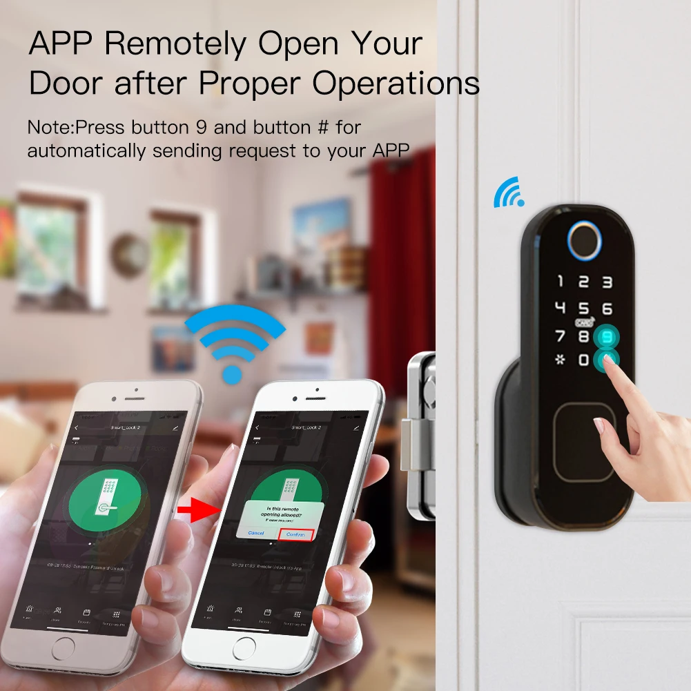 MOES WiFi Tuya Smart Lock Door - Smart Home Network 评论和价格