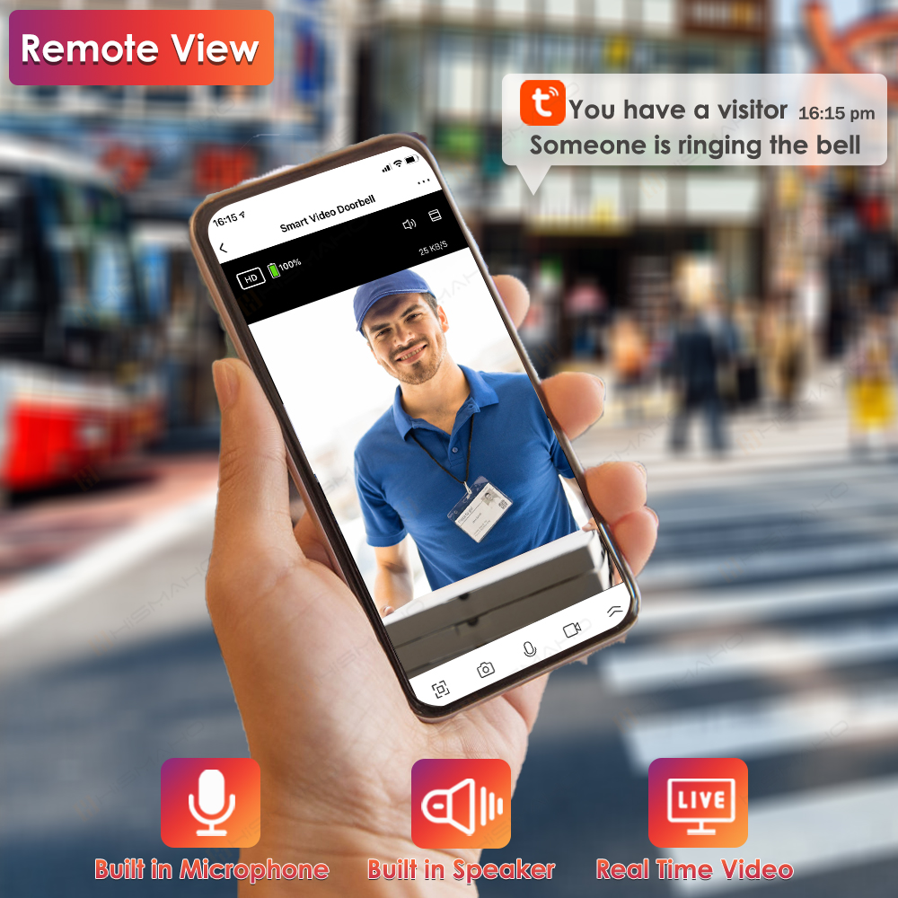 Tuya WiFi Doorbell Camera Outd - Smart Home Outdoor Camera 评论和价格