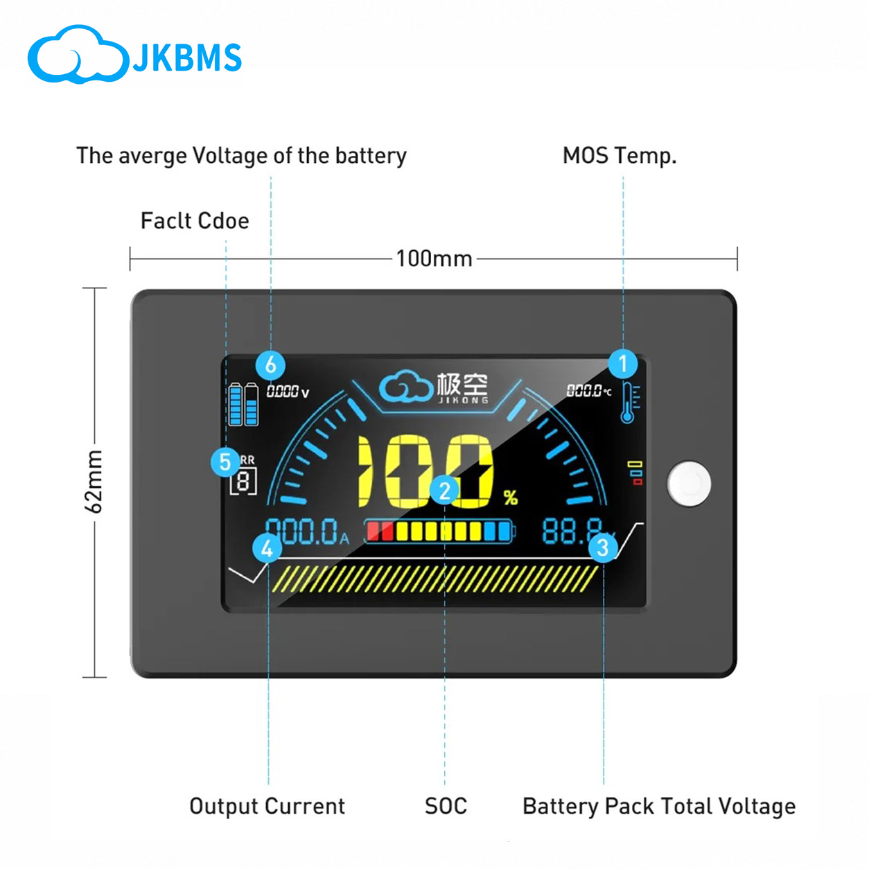 JIKONG JK BMS LCD Display Scre - Smart Energy Monitor 评论和价格