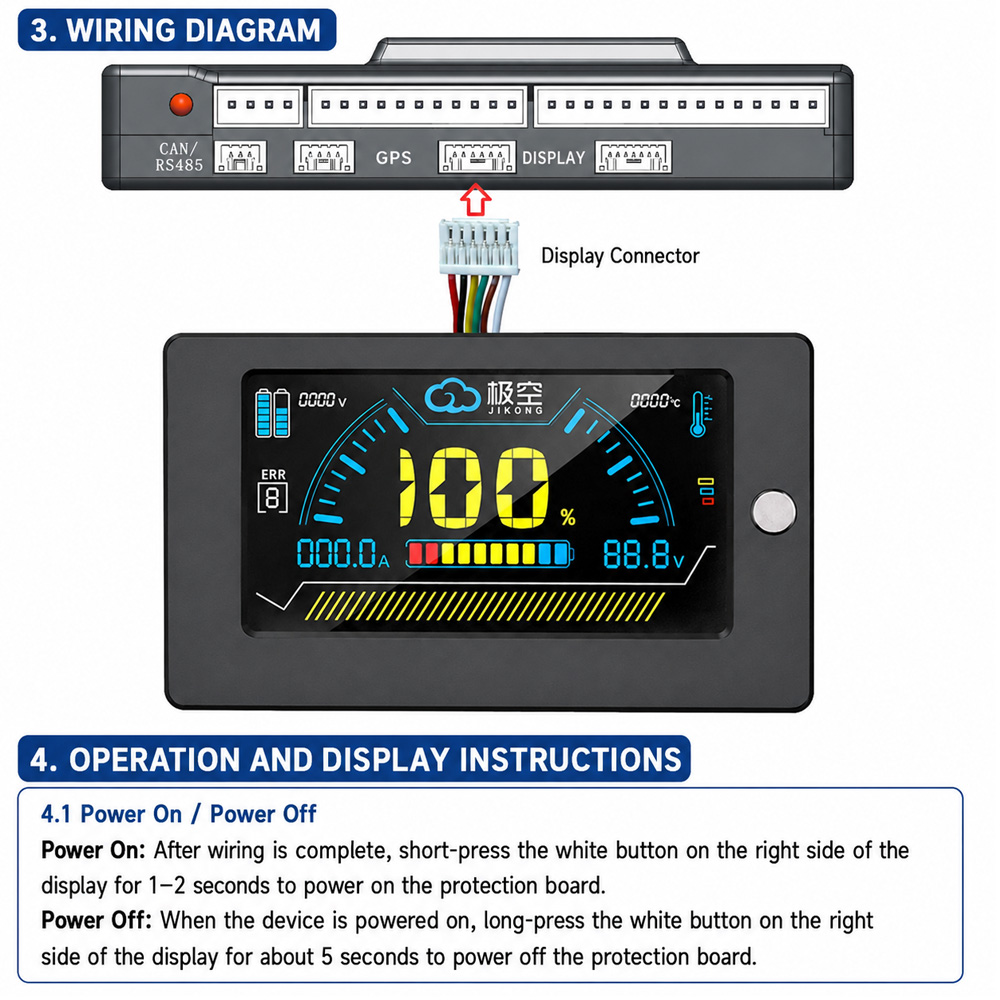 JIKONG JK BMS LCD Display Scre - Smart Energy Monitor 评论和价格