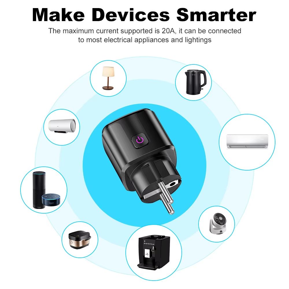 Smart Plug Smart Socket EU 20A - Smart Energy Monitor 评论和价格