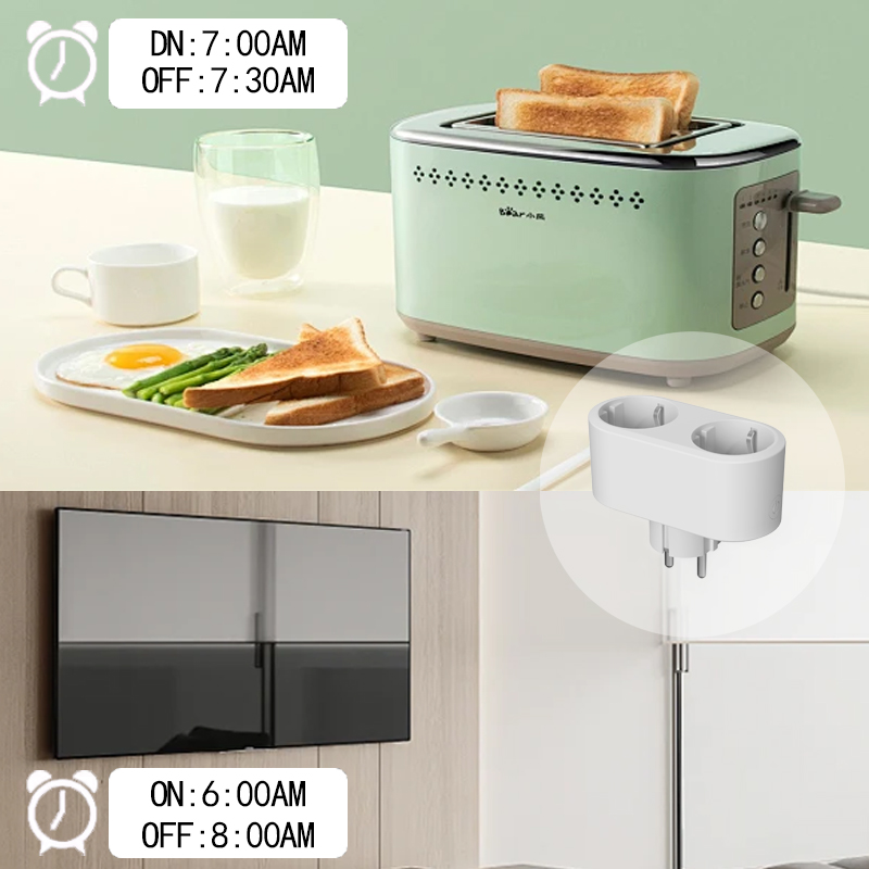 XFOX Tuya 4PCS Wi-Fi Dual-Plug - Smart Energy Monitor 评论和价格