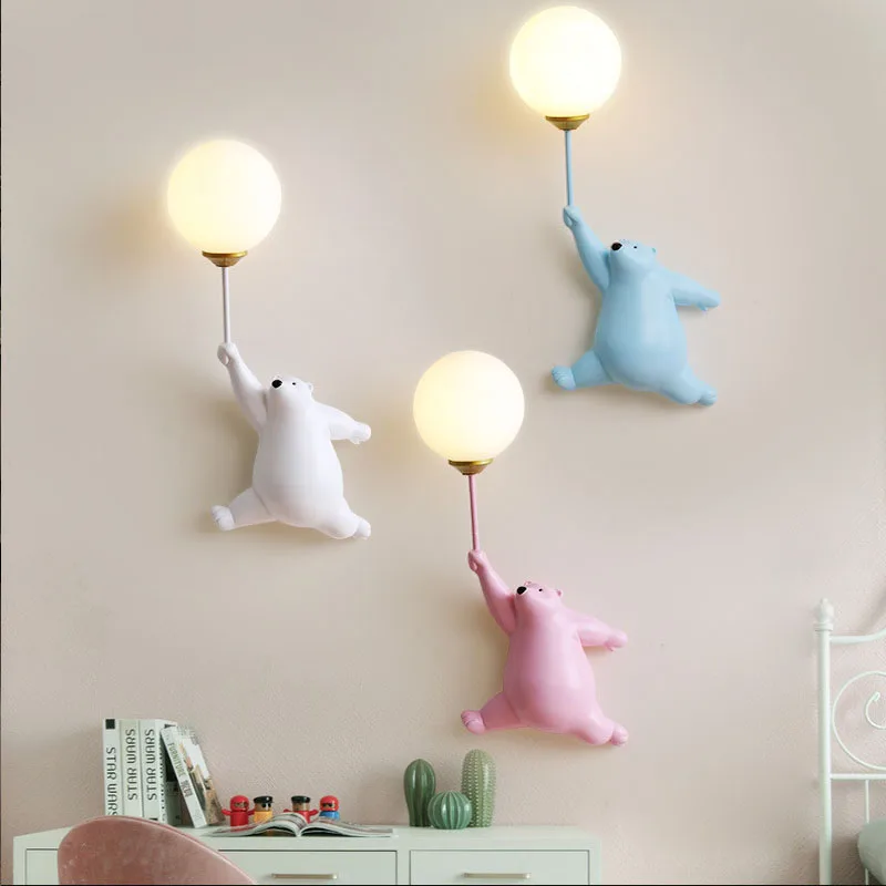 Cartoon Polar Bear LED Sconce  - Smart Baby Night Light 评论和价格