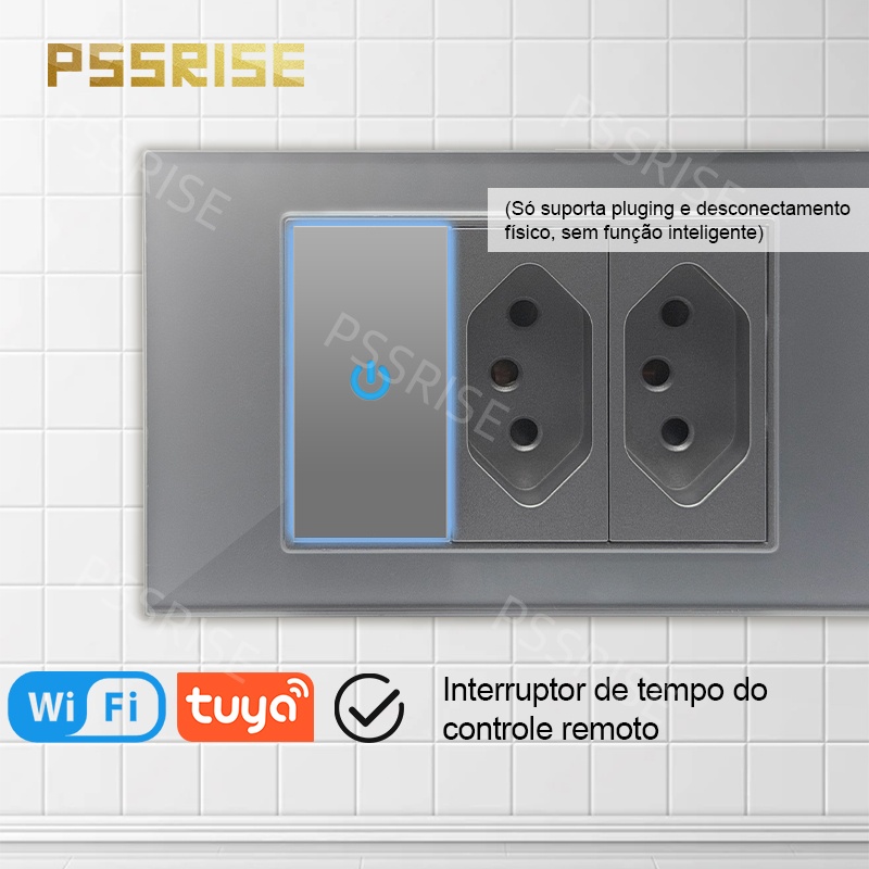PSSRISE Grey Glass Full-paddle - Tuya Wifi Socket 评论和价格