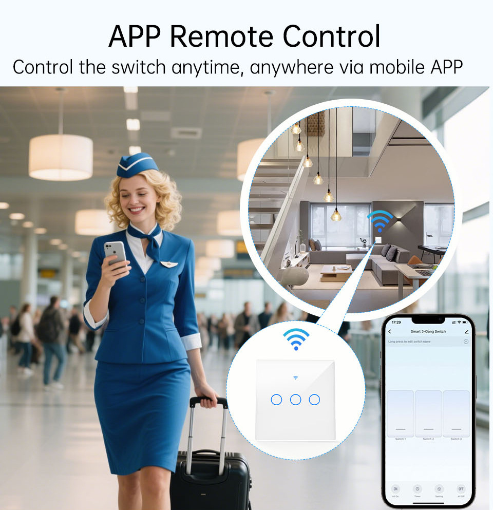 WiFi RF 433mhz Touch Wall Ligh - Tuya Wifi Socket 评论和价格