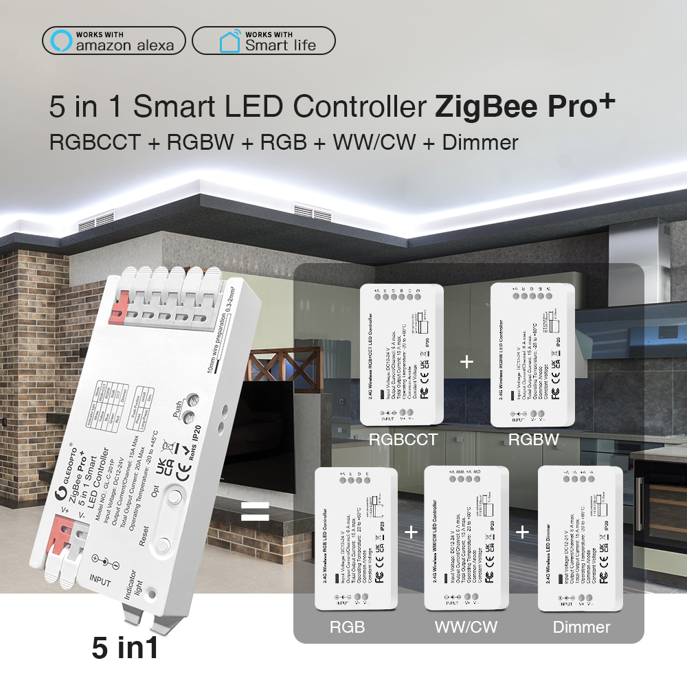 10P Gledopto Zigbee 3.0 Pro+ 5 - Smart Home Llm 评论和价格