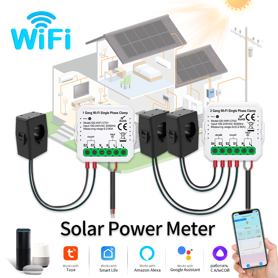 Tuya Smart WiFi Solar Power En - Smart Energy Monitor 评论和价格