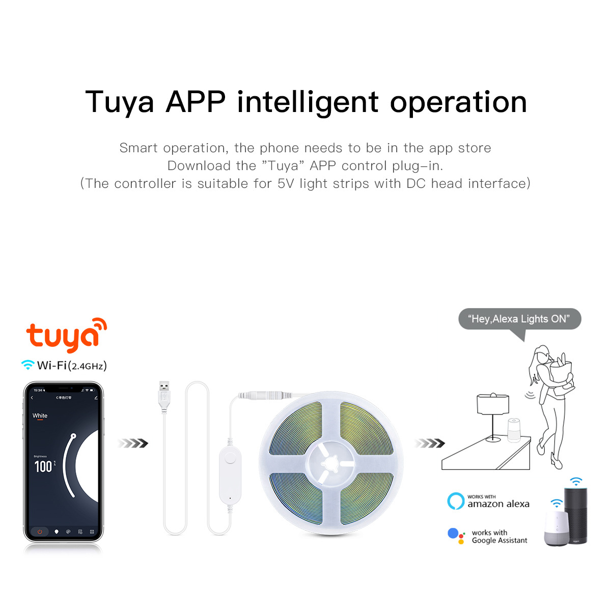 TUYA Smart USB LED Strip Light - Smart Home Llm 评论和价格