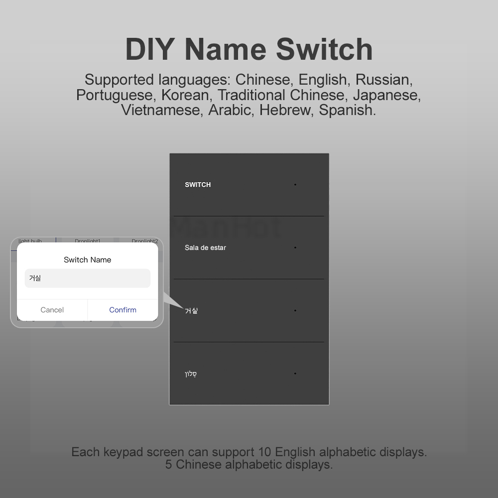 MANHOT WiFi Smart DIY Name Swi - Tuya Wifi Socket 评论和价格