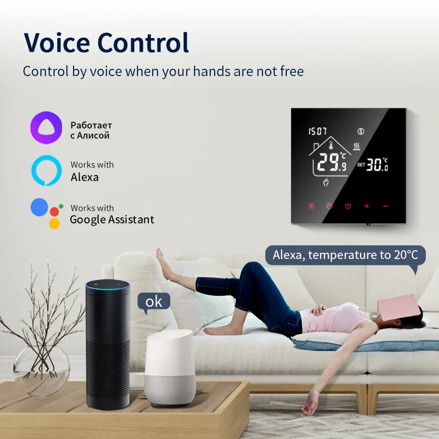 Tuya WiFi Smart Thermostat LCD - Smart Home Package 评论和价格