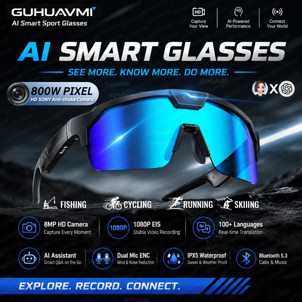 New AI Smart Glasses For Outdo - Smart Home Outdoor Camera 评论和价格
