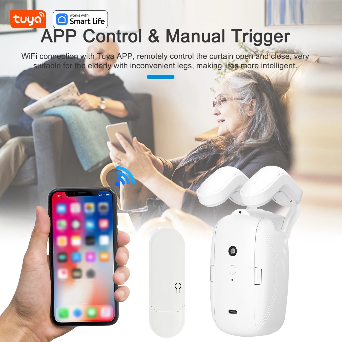 1/2PCS Tuya Smart WiFi Curtain - Smart Home Gira 评论和价格