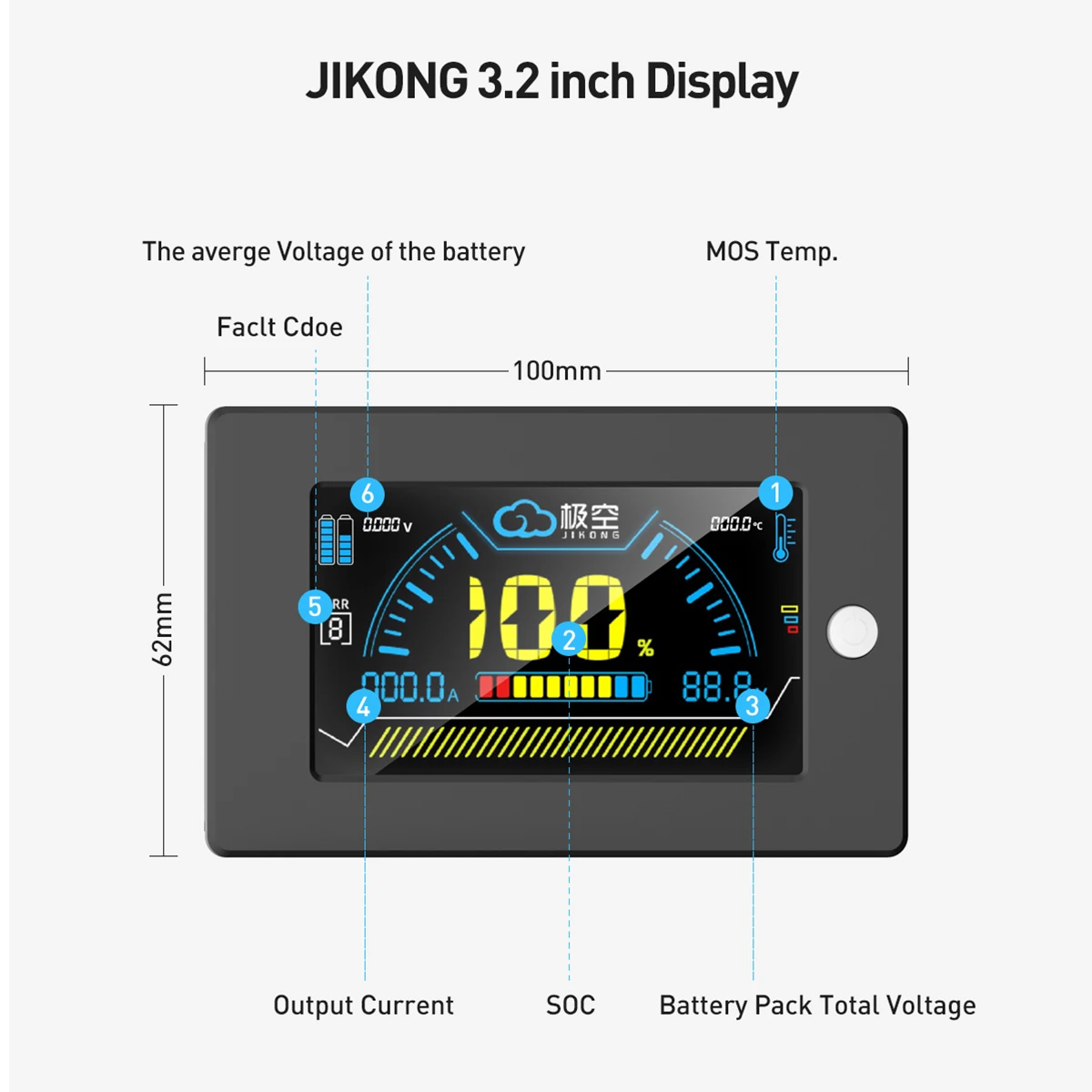 JIKONG V19 Display JKBMS 3.2 I - Smart Energy Monitor 评论和价格