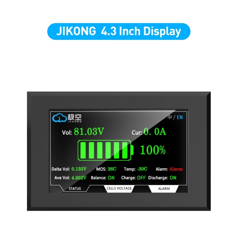 JK BMS RS485 CAN Module 4.3 LC - Smart Energy Monitor 评论和价格