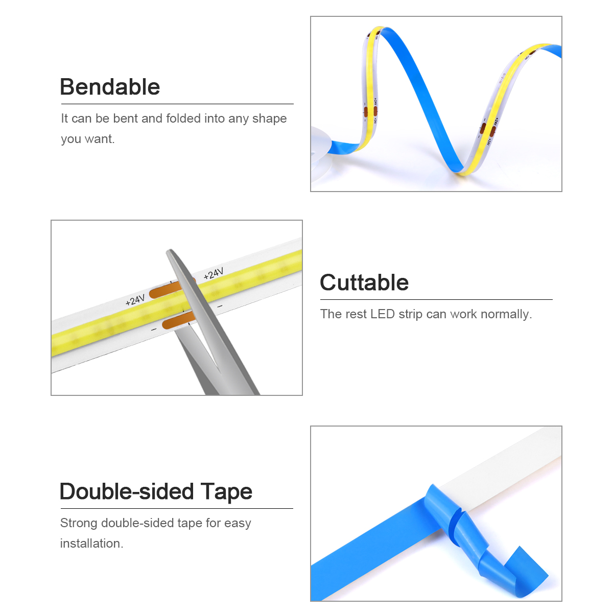 3M 5M 10M 24V COB LED Strip Li - Smart Home Llm 评论和价格