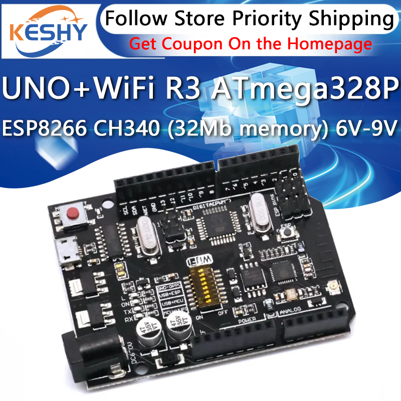 UNO+WiFi R3 ATmega328P+ESP8266 - Smart Home Arduino Uno 评论和价格